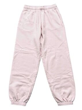 Kut & SO Boyfriend Fit High Rise Cozy Fleece Jogger Sweatpants Pink Medium